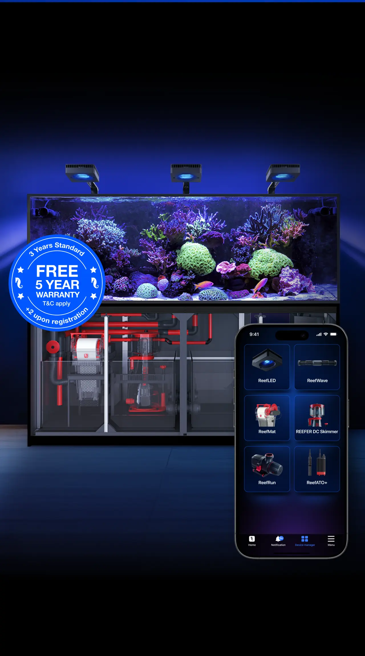REEFER MAX S G3 Supersized premium Plug & Play smart reef systems